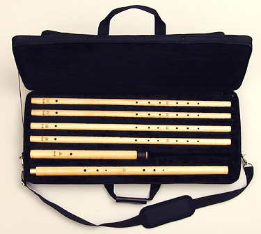 Renaissance flute consort in fitted case